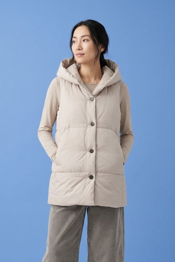 Weste 6690 Grey Wattierter Outdoor-Taft