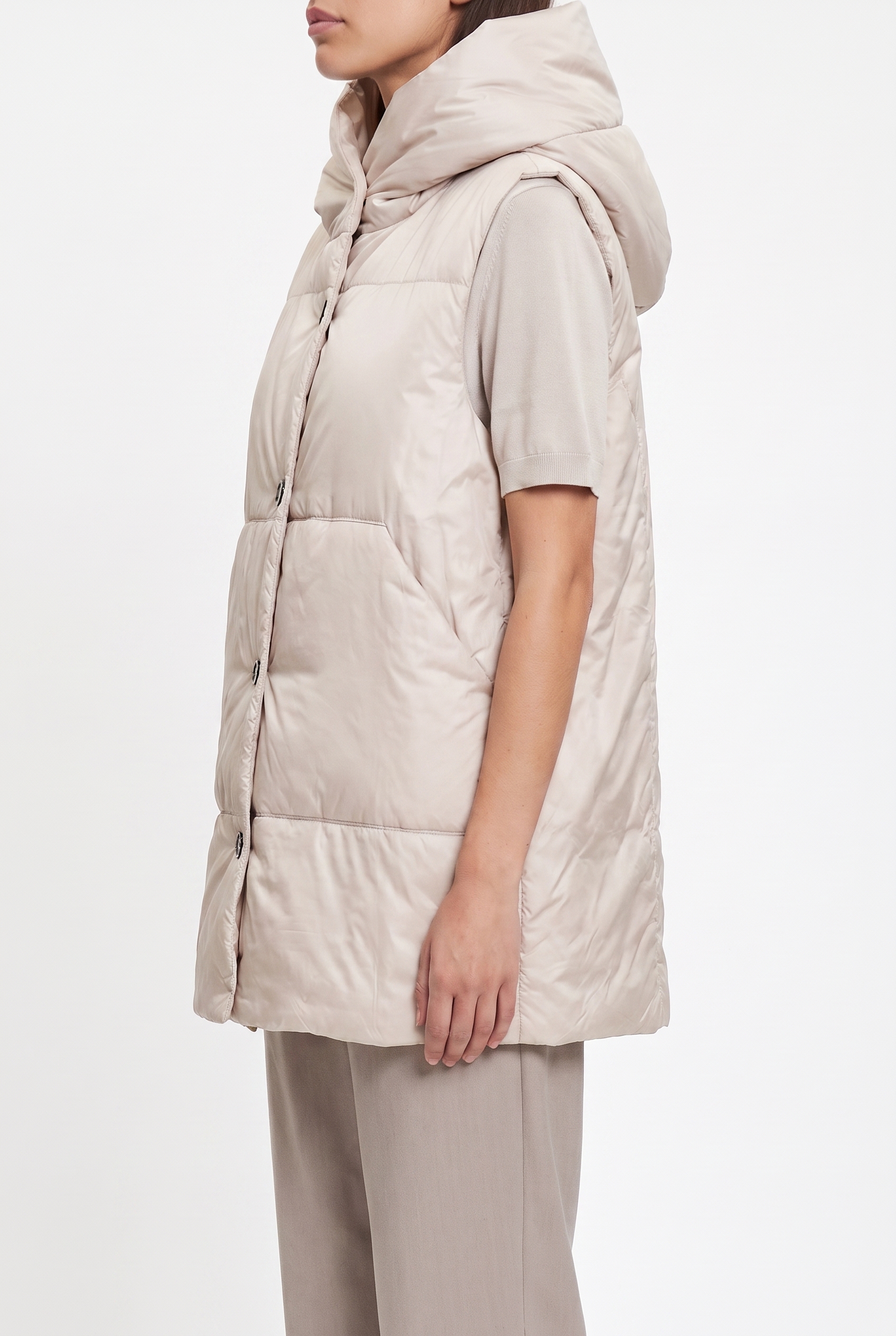 Weste 6690 Grey Wattierter Outdoor-Taft