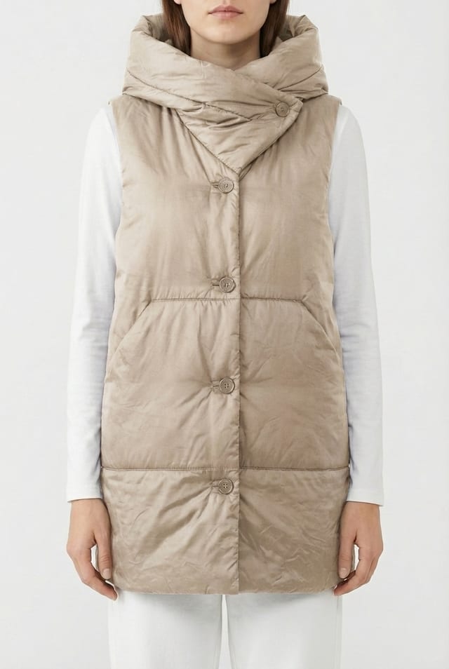 Vest 6690 - Padded outdoor taffeta - 120ECRU - 10260710690
