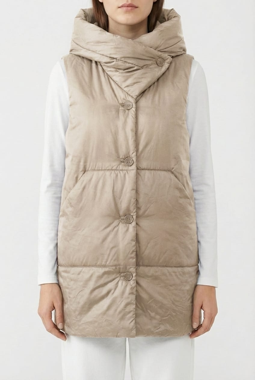 Vest 6690 - Padded outdoor taffeta - 120ECRU - 10260710690