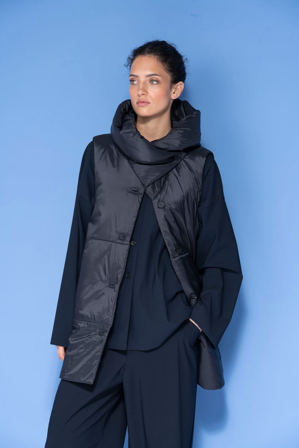 Vest 6690 - Padded outdoor taffeta - 490NAVY - 10260710690