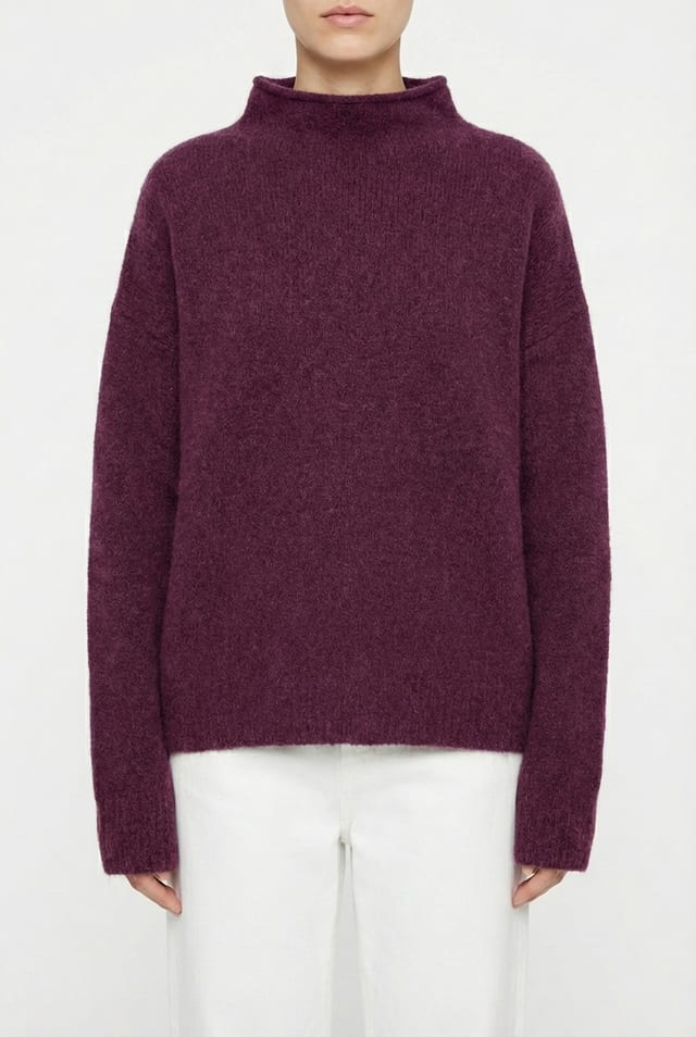 Pullover 6701 - Mélange d'alpaga brossé - 370AMETHYST - 10260710701