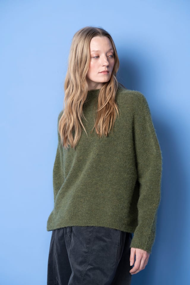 Pullover 6701 - Gebürstete Alpaka-Mischung in Melange-Optik - 750MEADOW - 10260710701