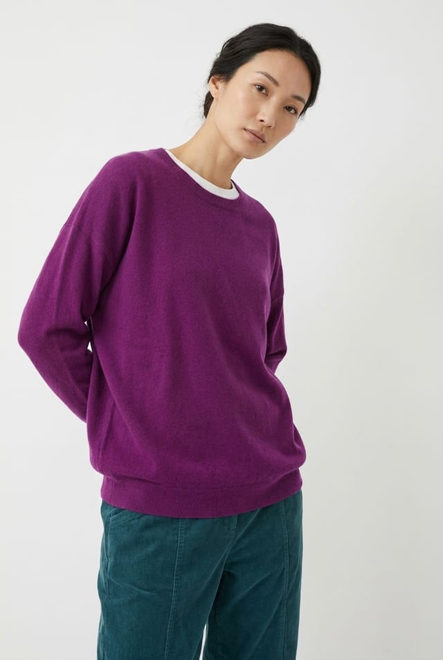 Pullover 6703 - Pure merino wool - 370AMETHYST - 10260710703