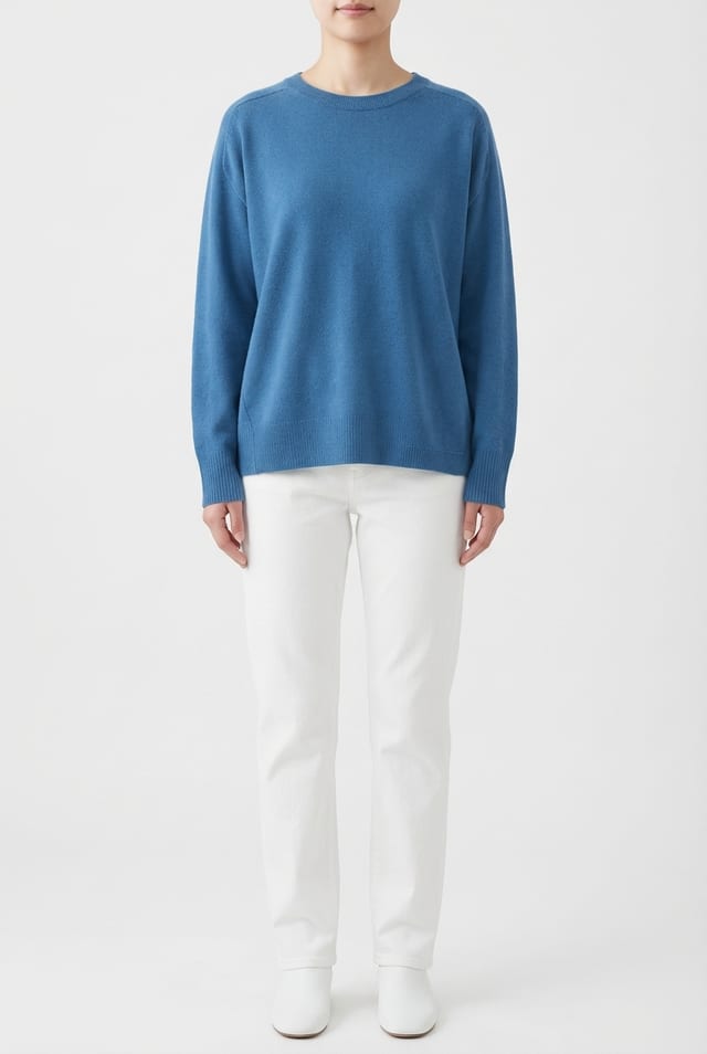 Pullover 6703 - Pure merino wool - 450LAKE - 10260710703