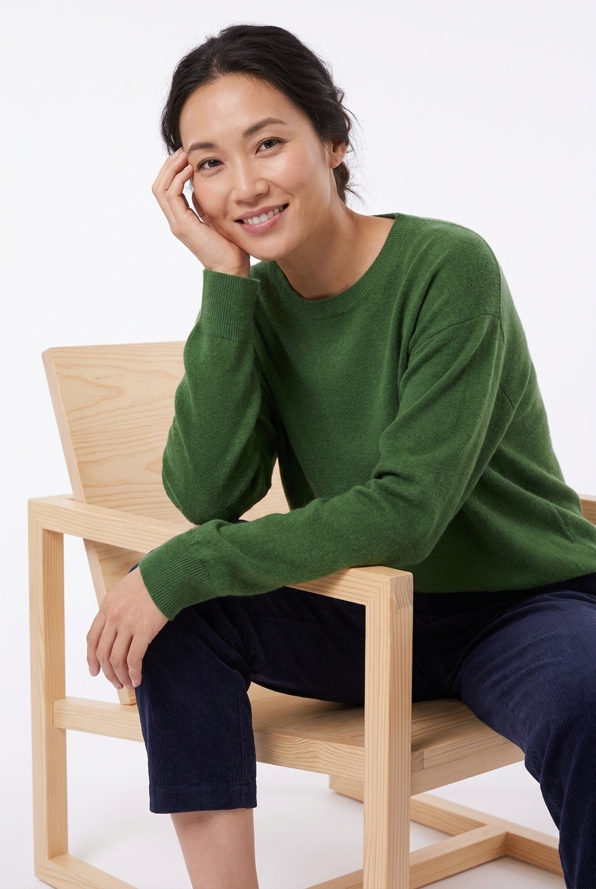 Pullover 6703 660GREEN Pure merino wool