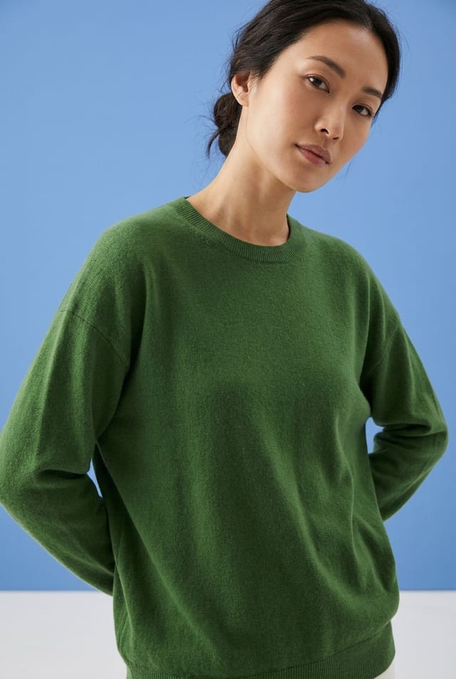 Pullover 6703 - Pure merino wool - 660GREEN - 10260710703