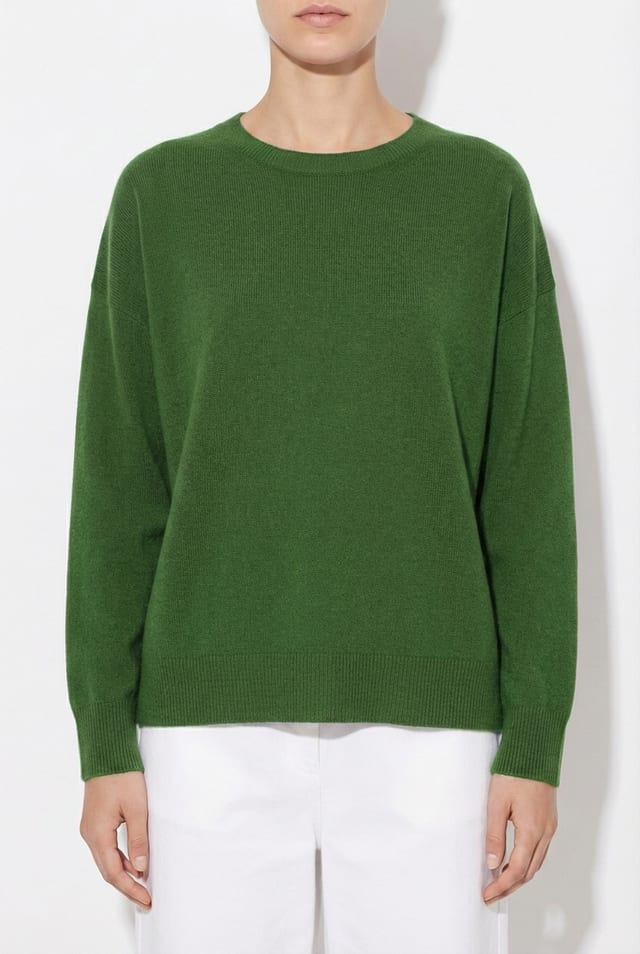 Pullover 6703 - Pure merino wool - 660GREEN - 10260710703
