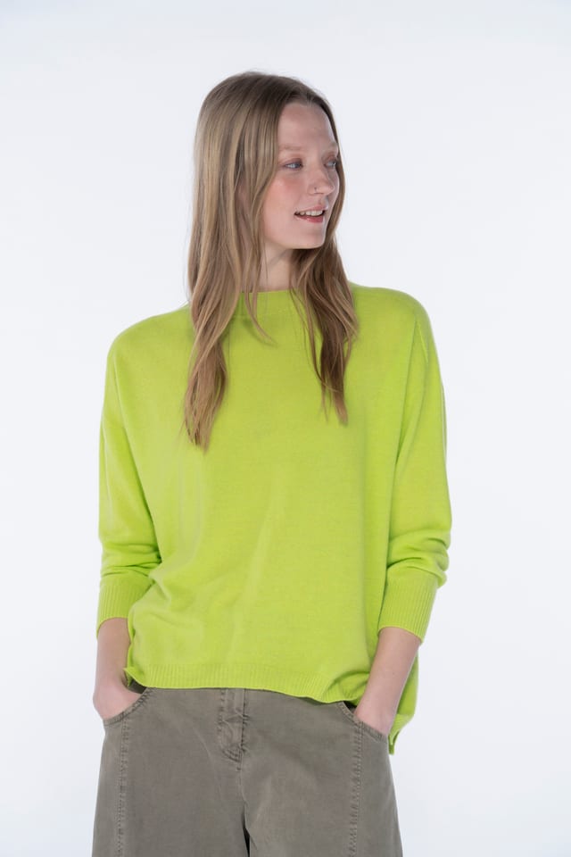 Pullover 6704 - Blend of merino and cashmere - 730NEON - 10260710704