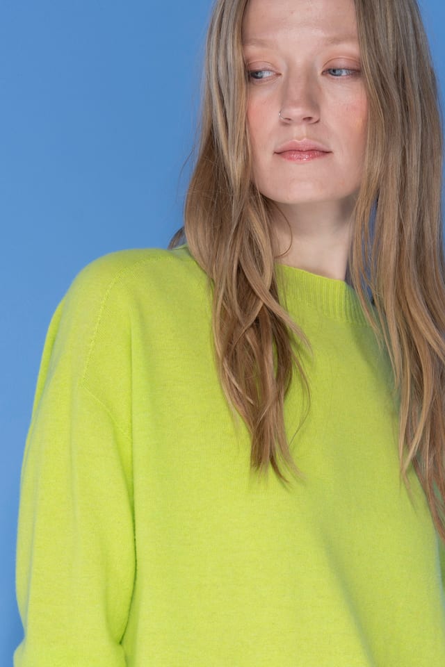 Pullover 6704 - Směs merina a kašmíru - 730NEON - 10260710704