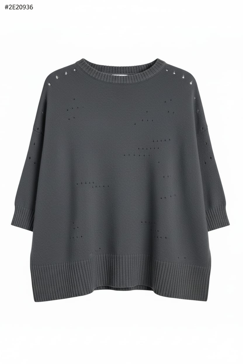 Pullover 6705 - Pure merino wool - 490NAVY - 10260710705