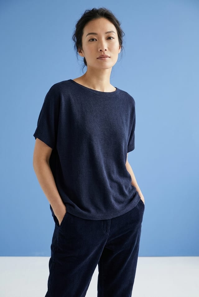 Pullover 6706 - Pure merino wool - 490NAVY - 10260710706