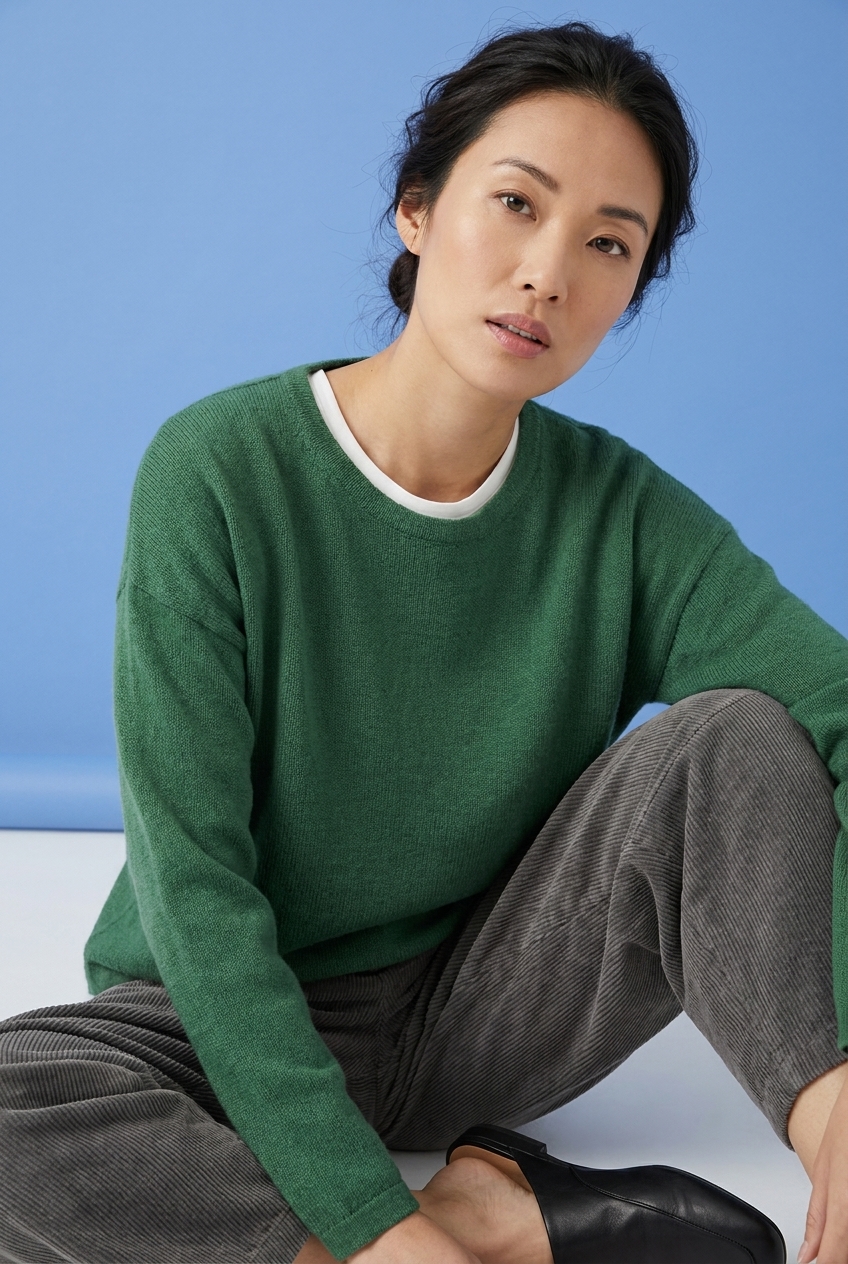 Pullover 6708 640MYRTLE Pure merino wool