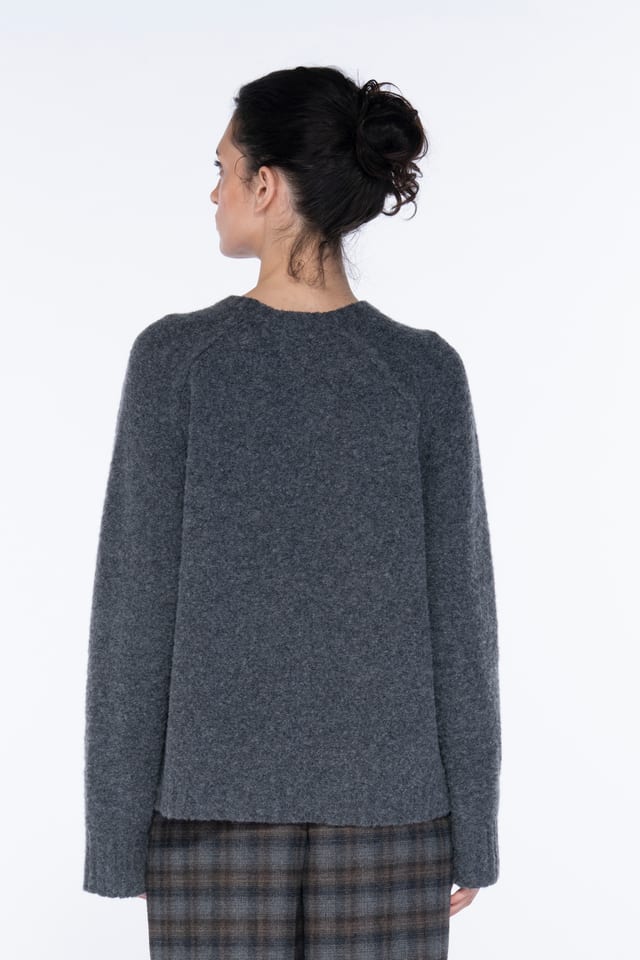 Pullover 6709 - Bouclé en mélange de mérinos et de coton - 980GRAPHITE - 10260710709