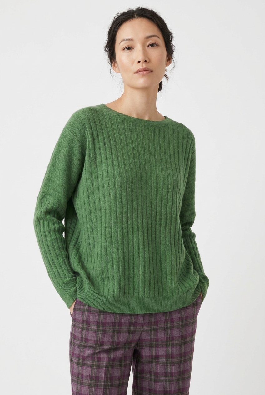 Pullover 6711 660GREEN Pure merino wool