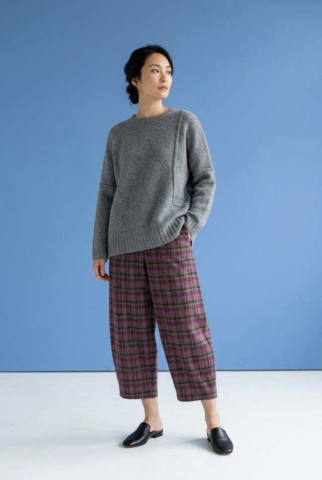Pullover 6713 - Bouclé made from a merino and cotton blend - 980GRAPHITE - 10260710713