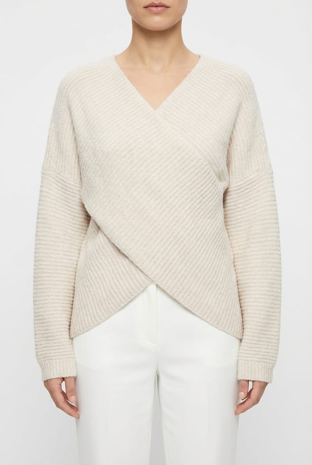 Pullover 6721 - mélange de laine vierge bouclé - 120ECRU - 10260710721