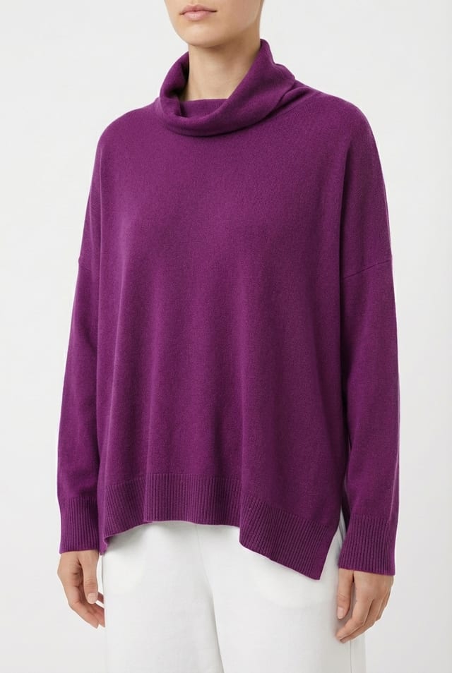 Pullover 6722 - pure laine mérinos - 370AMETHYST - 10260710722