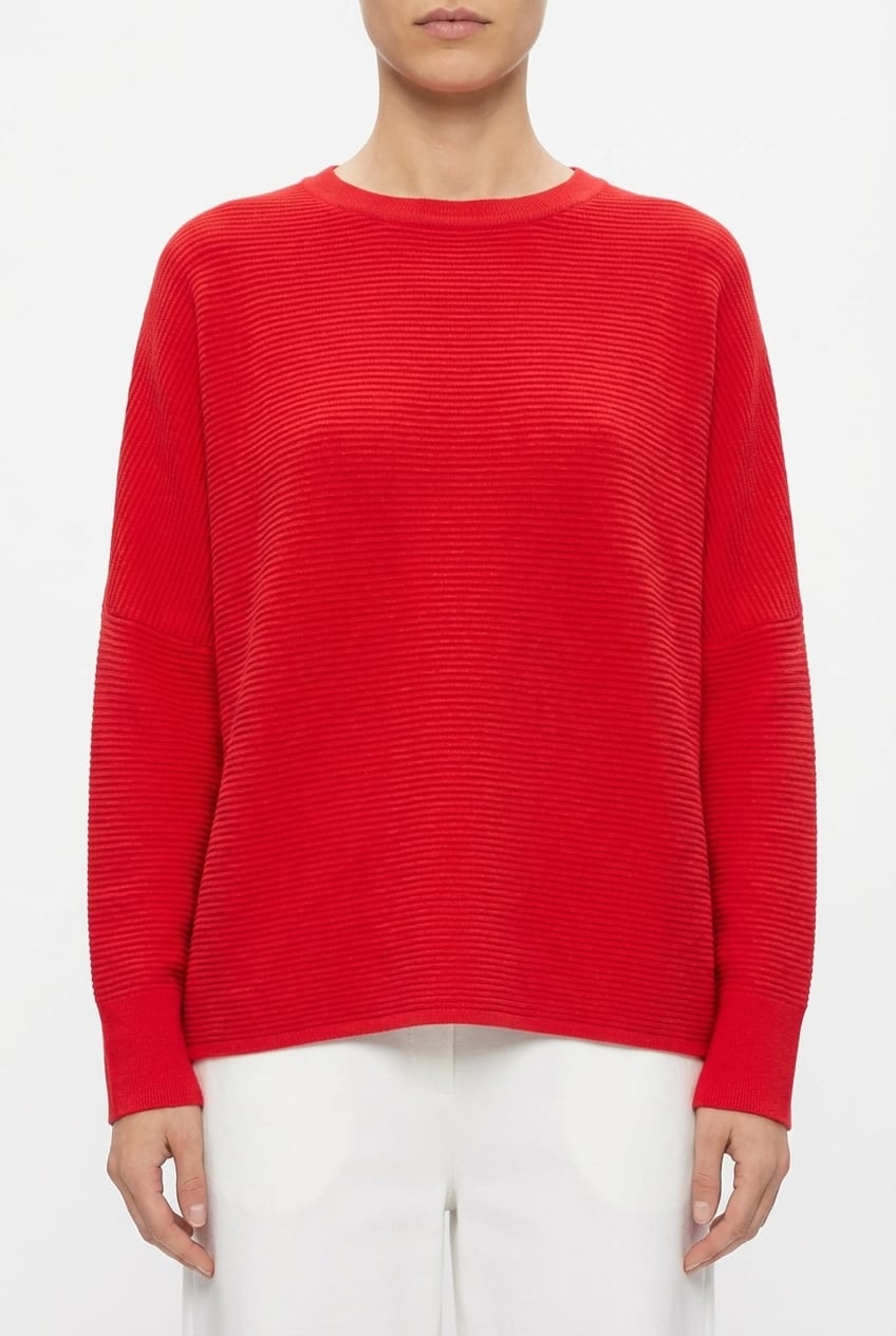 Pullover 6725 - Pure merino wool - 350SCARLET - 10260710725