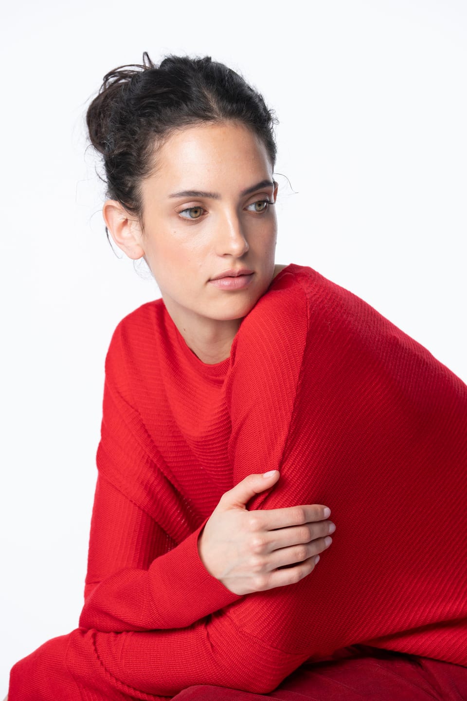 Pullover 6725 - Pure merino wool - 350SCARLET - 10260710725