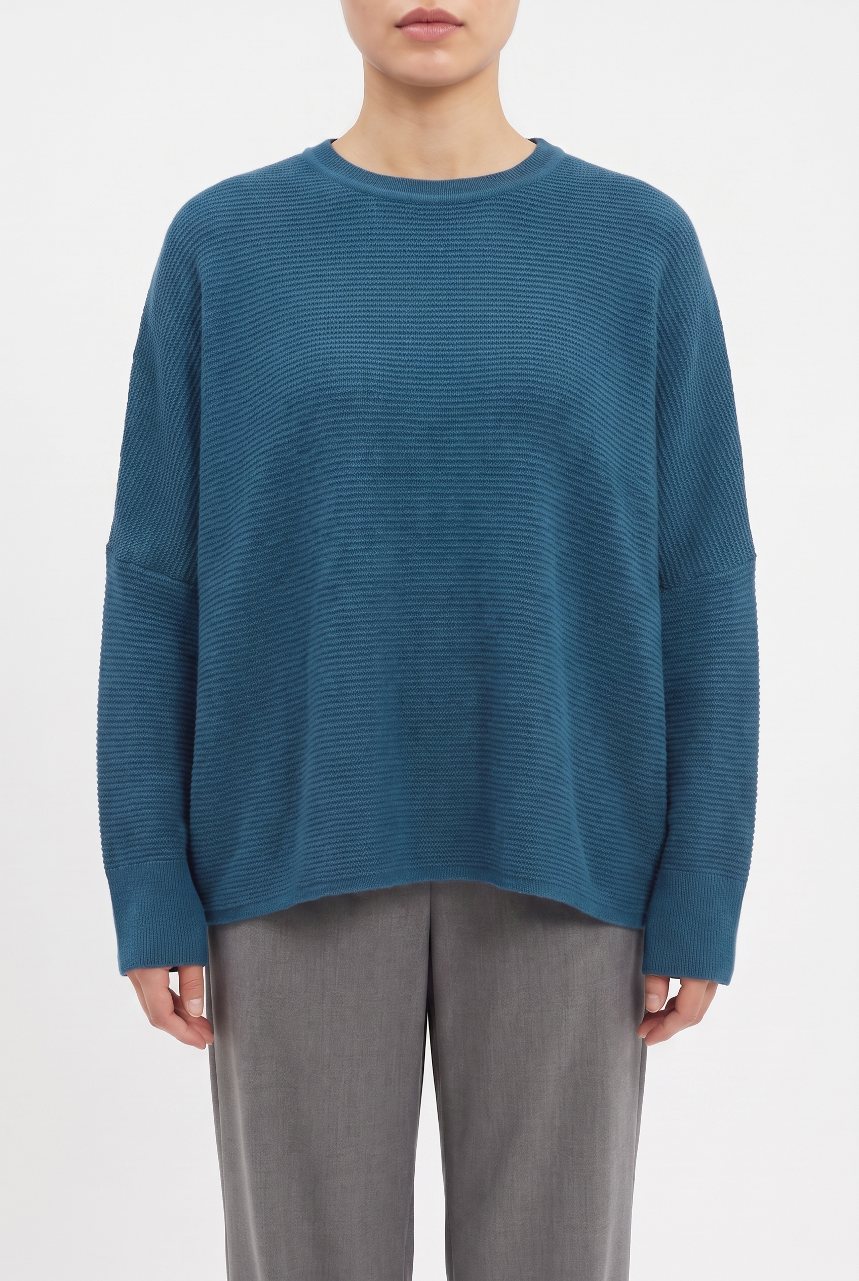 Pullover 6725 Turquoise Pure merino wool