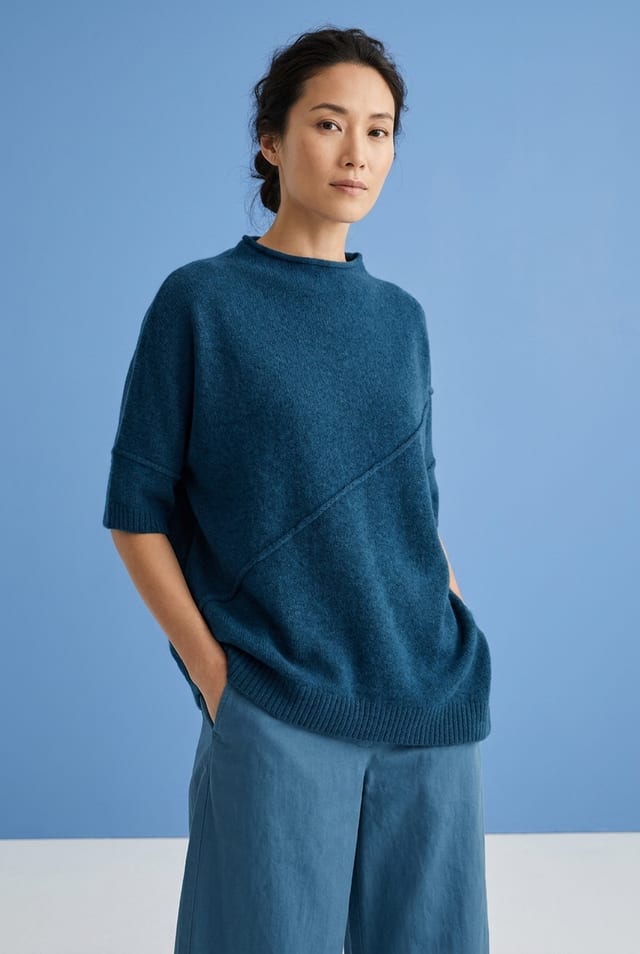 Pullover 6726 - Bouclé cotton blend - 450LAKE - 10260710726