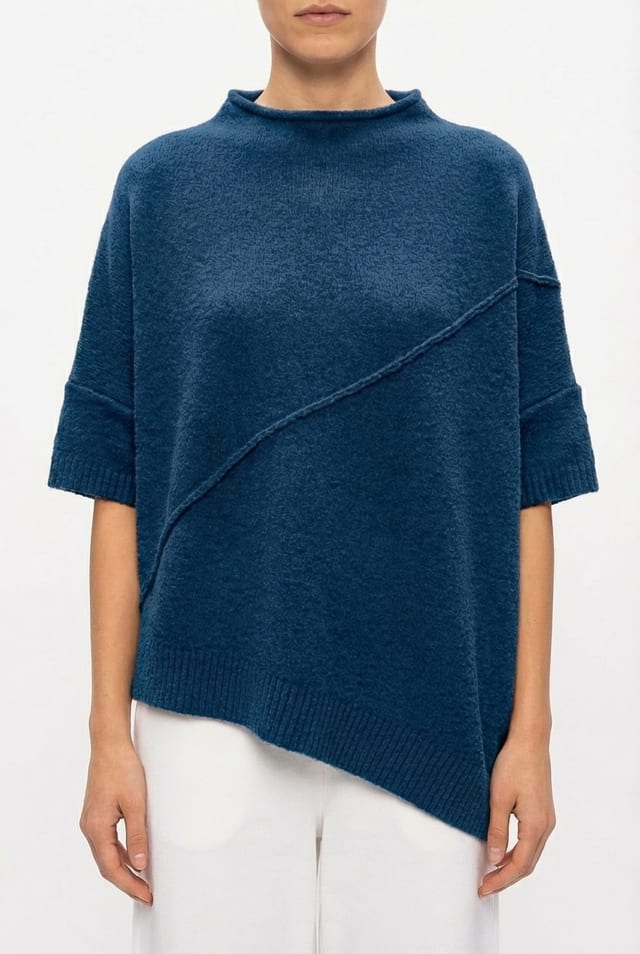 Pullover 6726 - Bouclé cotton blend - 450LAKE - 10260710726