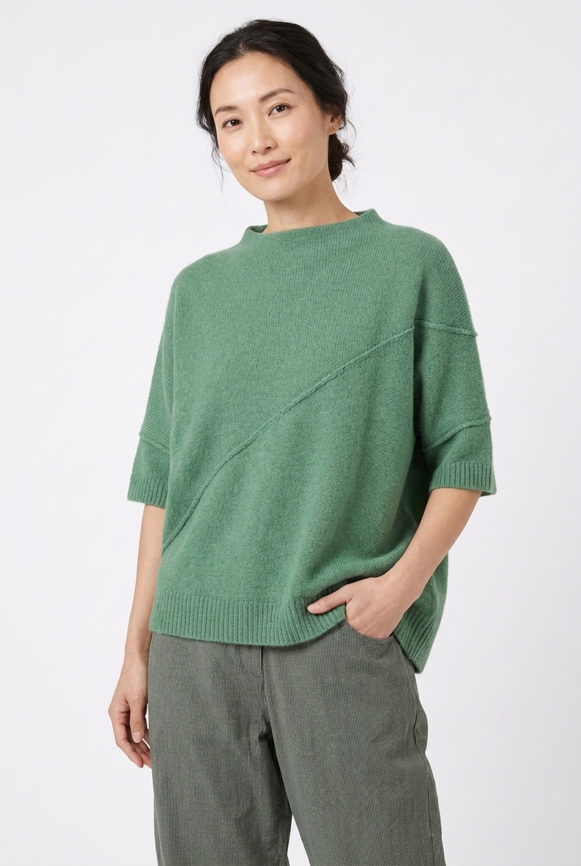 Pullover 6726 640MYRTLE Bouclé cotton blend