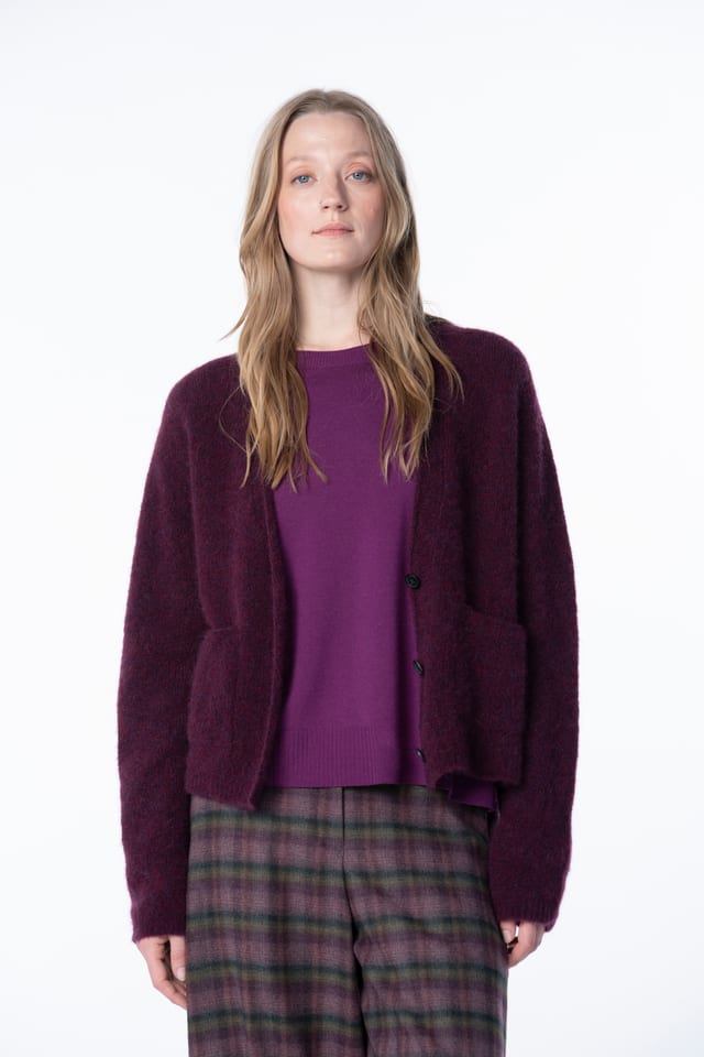 Jacket 6742 - Brushed Melange Alpaca Blend - 370AMETHYST - 10260710742