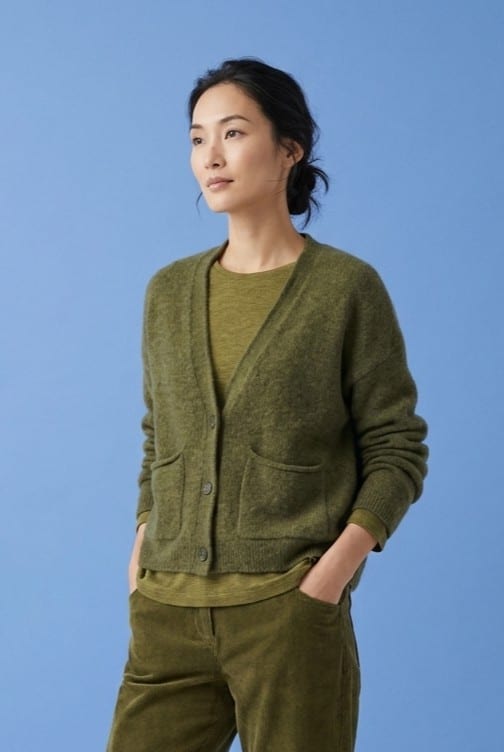Jacke 6742 - Gebürstete Alpaka-Mischung in Melange-Optik - 750MEADOW - 10260710742