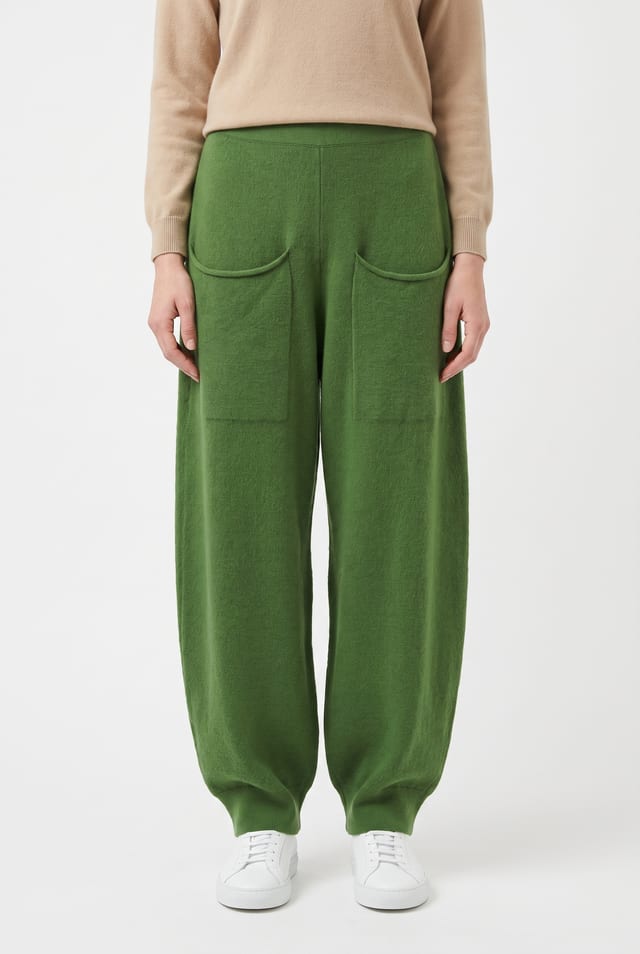 Trousers 6760 - 100% merino wool - 660GREEN - 10260710760