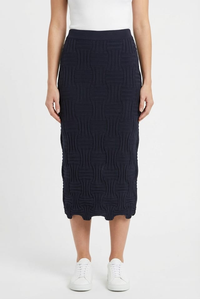 Skirt 6776 - Viscose blend - 490NAVY - 10260710776