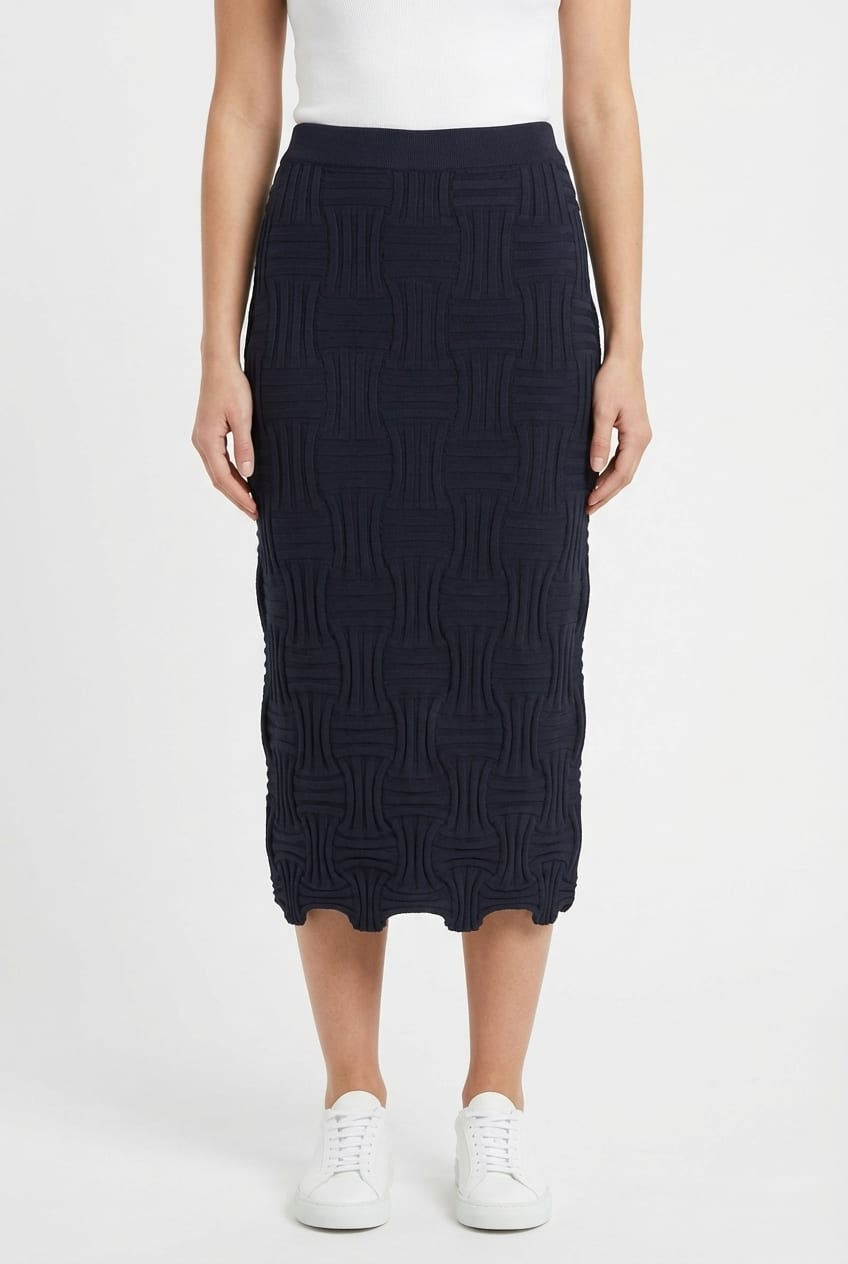 Skirt 6776 - Viscose blend - 490NAVY - 10260710776