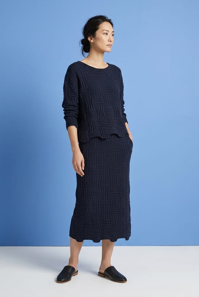 Skirt 6776 - Viscose blend - 490NAVY - 10260710776