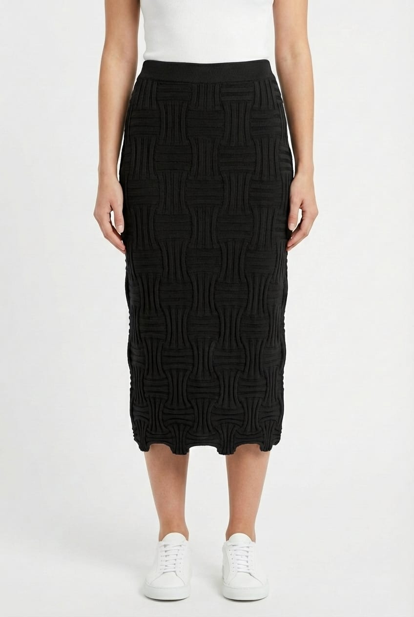 Skirt 6776 - Viscose blend - 990BLACK - 10260710776