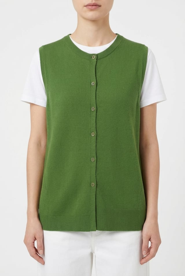 Vest 6781 - Pure merino wool - 660GREEN - 10260710781