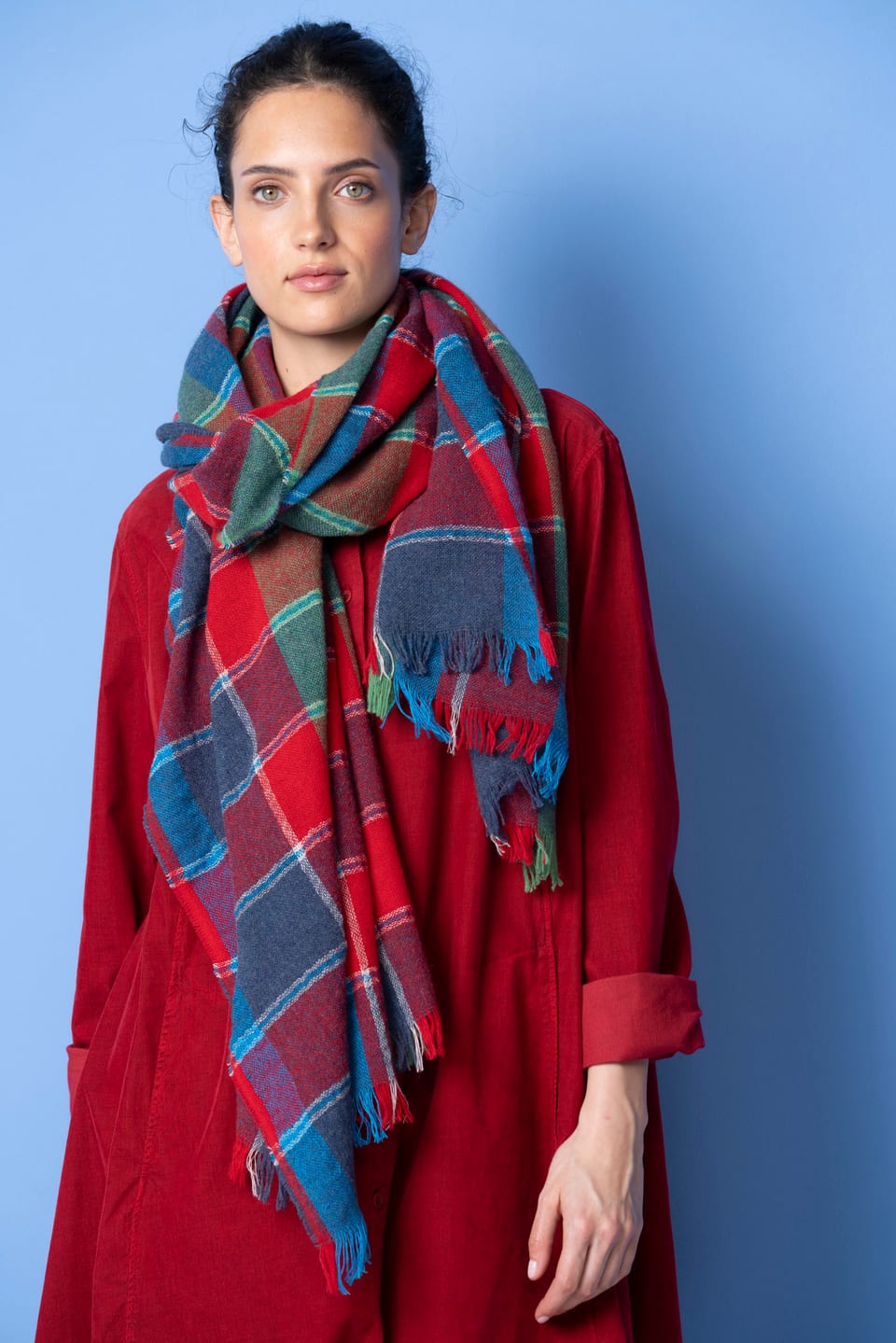 Scarf 6901 - Precious wool blend - 350SCARLET - 10260710901
