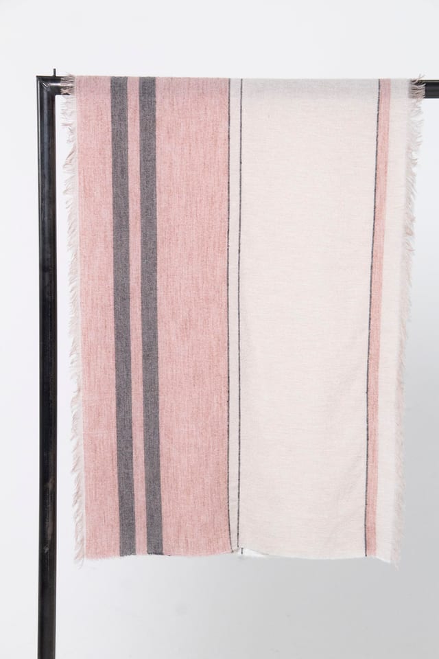 Scarf 6906 - Viscose-wool blend with slub yarns - 330QUARTZ - 10260710906