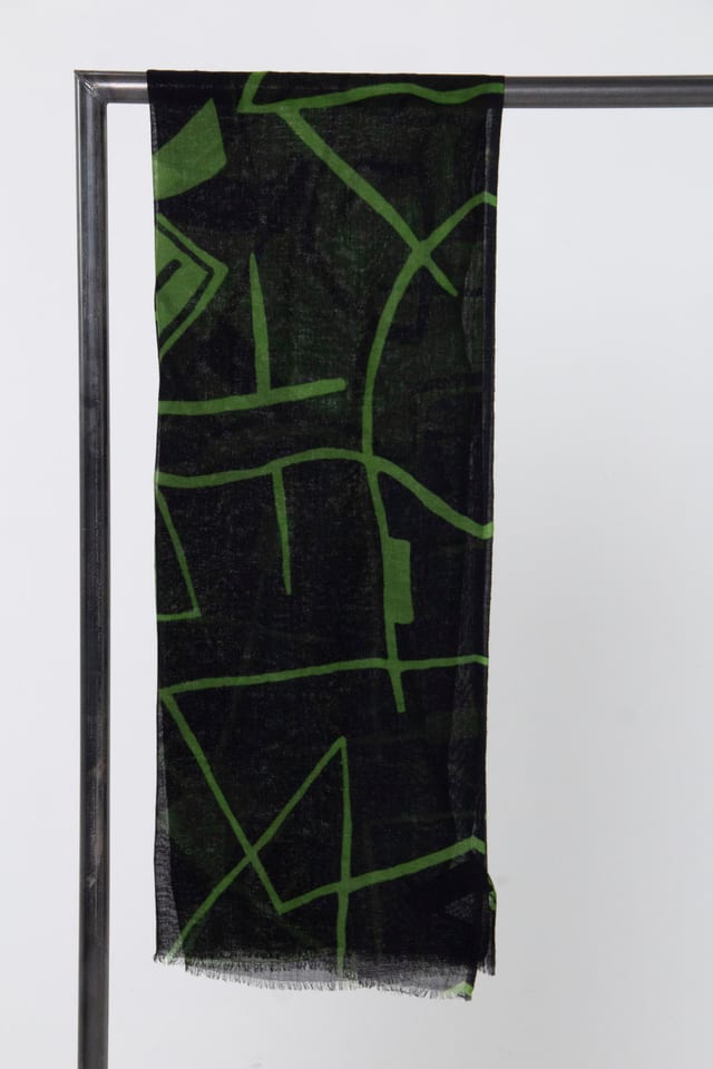 Scarf 6908 - Mulesing-free wool - 990BLACK - 10260710908