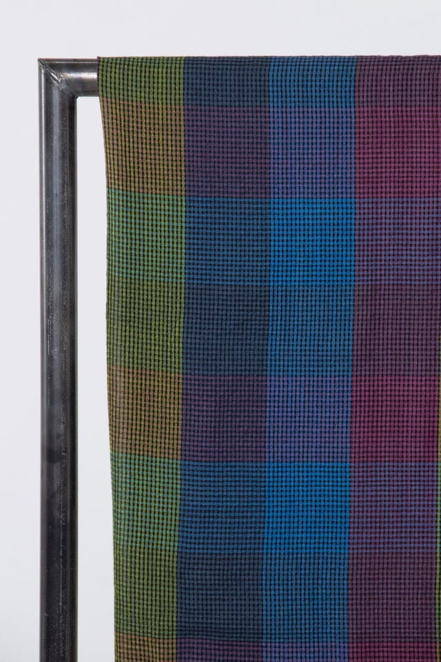 Scarf 6910 - Blend of wool and cotton - 450LAKE - 10260710910