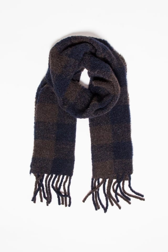 Scarf 6913 - Blend of alpaca, virgin wool and recycled polyester - 890CHOCO - 10260710913