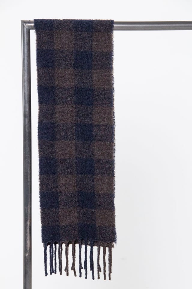 Foulard 6913 - Mélange d'alpaga, de laine vierge et de polyester recyclé - 890CHOCO - 10260710913